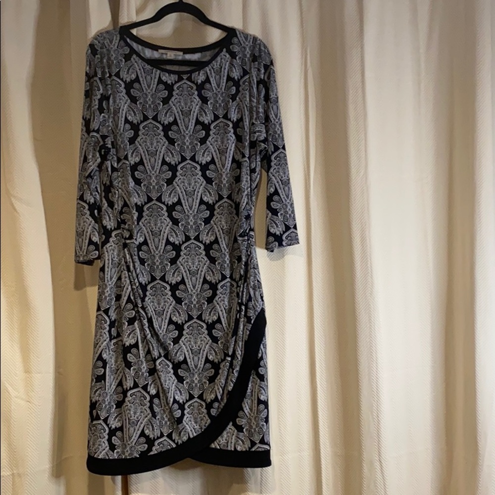 Print 3/4 Sleeve Dress